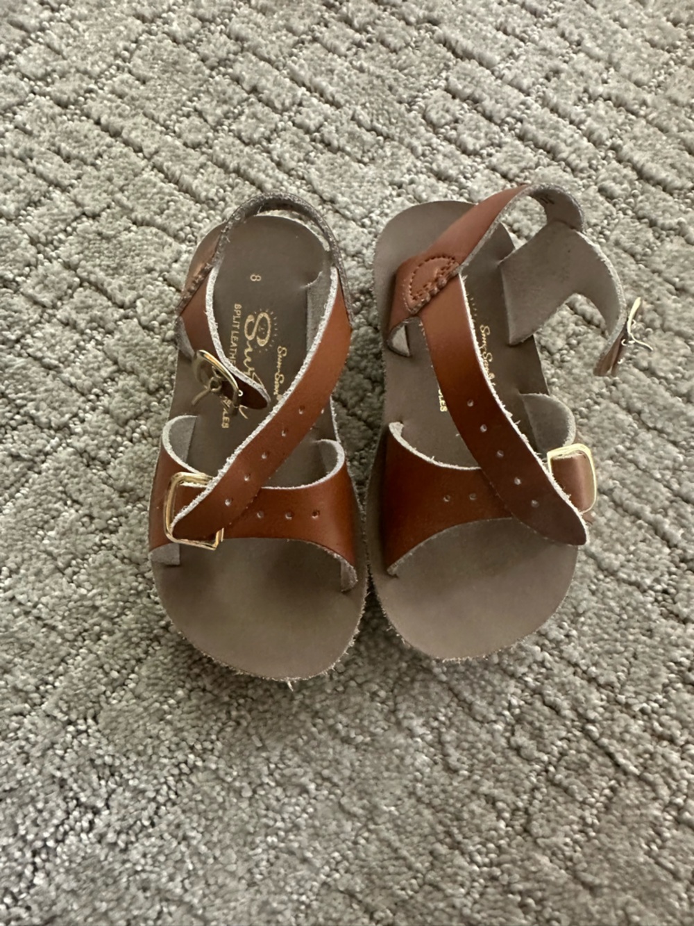 Classic Sun-San Brown Leather Strappy Sandals